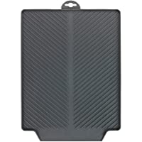 Wenko Linea-Estera escurridora para Platos- Plástico (TPR)- Gris- Maße (B x H x T): 40 x 3 x 30 cm